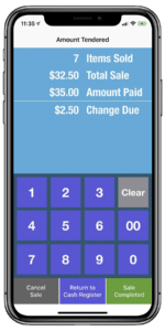 Lil Shoppers Shop Register App Amount Tendered