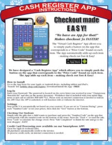 Lil' Shoppers Shoppe Cash Register App Flyer