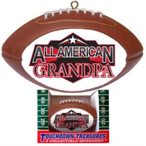 all american grandpa football ornament