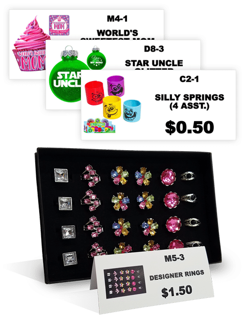 Example of the tent cards received in the toolbox