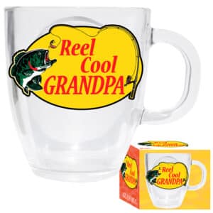 REEL COOL GRANDPA FISHING GLASS MUG