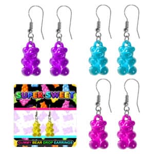 GUMMY BEAR EARRINGS (4 ASST.)