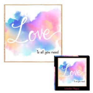 LOVE IS ALL YOU NEED WOOD PLAQUE