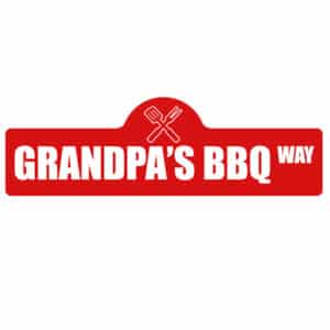 GRANDPA'S BBQ WAY SIGN