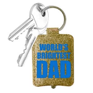 BRIGHTEST DAD FLASHLIGHT KEYCHAIN
