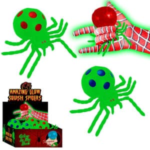 AMAZING GLOW SQUISH SPIDERS