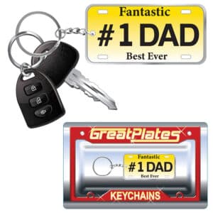 #1 DAD KEYCHAIN