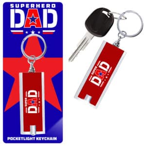 SUPERHERO DAD POCKETLIGHT KEYCHAIN