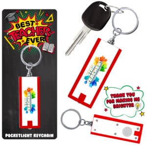 BEST TEACHER POCKETLIGHT KEYCHAIN