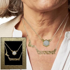 GRANDMA MOONSTONE GOLD NECKLACE SET
