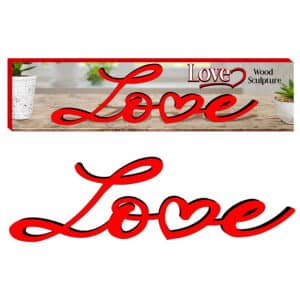 LOVE LETTERING WOOD PLAQUE
