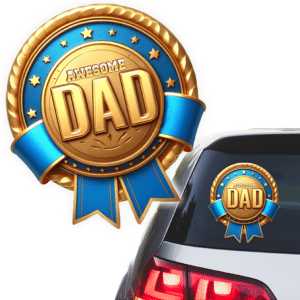 AWESOME DAD WINDOW CLING