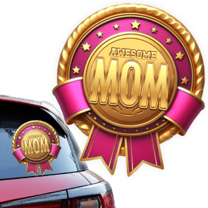 AWESOME MOM WINDOW CLING