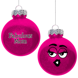 FABULOUS MOM GLITTER ORNAMENT