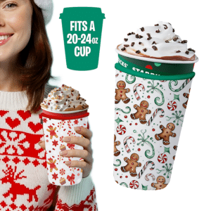 HOLLY JOLLY LARGE CUP KOOZIE