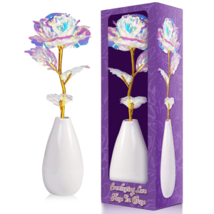 EVERLASTING LOVE ROSE IN CERAMIC VASE
